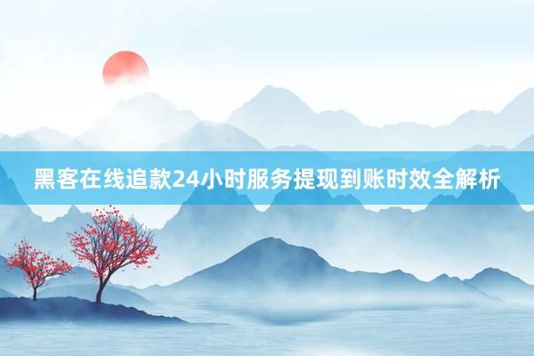 黑客在线追款24小时服务提现到账时效全解析